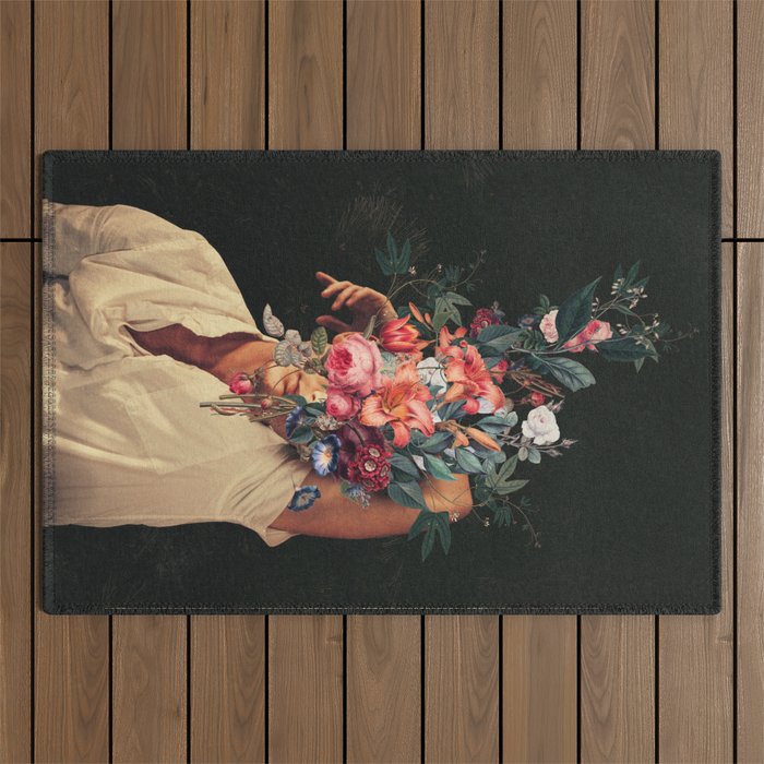 Roses Bloomed every time I Thought of You Outdoor Rug Gallery Image 1