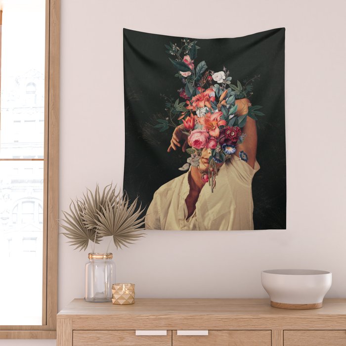 Roses Bloomed every time I Thought of You Wall Tapestry Gallery Image 2