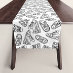 Sneakers // Black & White Table Runner Gallery Image 1