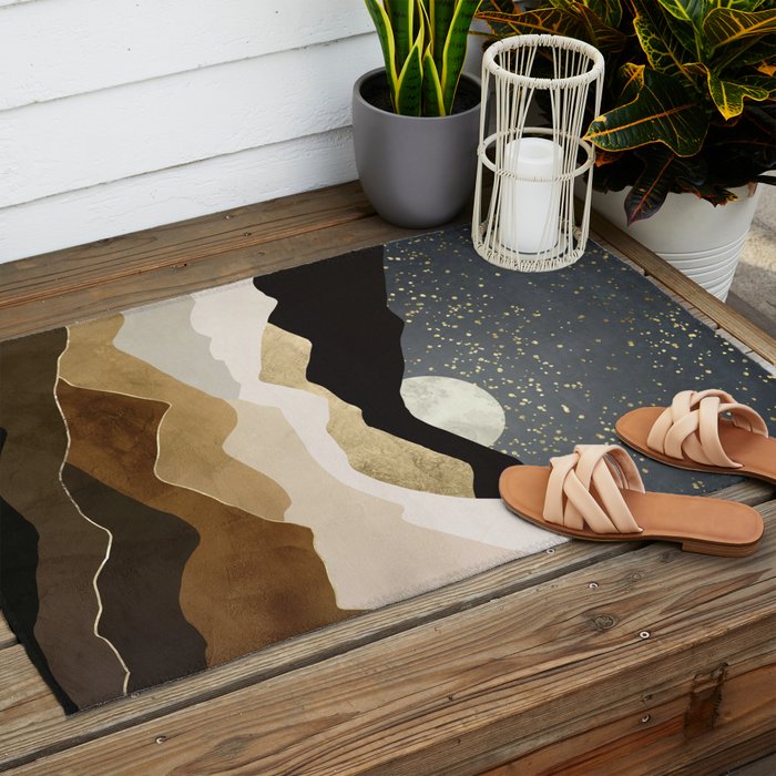 Golden Stars Outdoor Rug Gallery Image 2