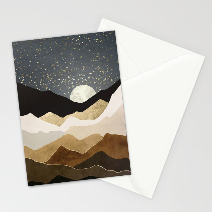 Golden Stars Stationery Card Gallery Image 2