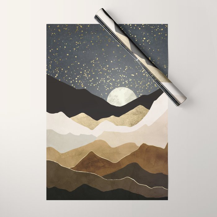 Golden Stars Wrapping Paper Gallery Image 1