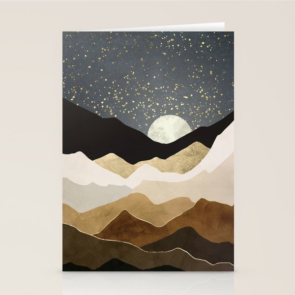 Golden Stars Stationery Card Gallery Image 1