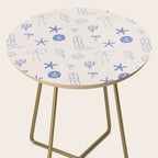 Coastal Cowgirl | Beachy Blue Seashells & Boots Side Table Gallery Image 2