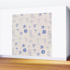 Coastal Cowgirl | Beachy Blue Seashells & Boots Wall Mural Gallery Image 2