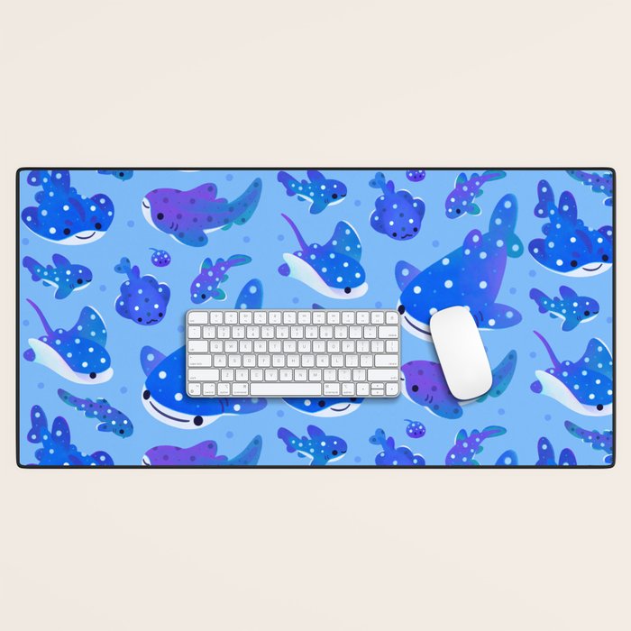 Polka dot shark Desk Mat Gallery Image 1