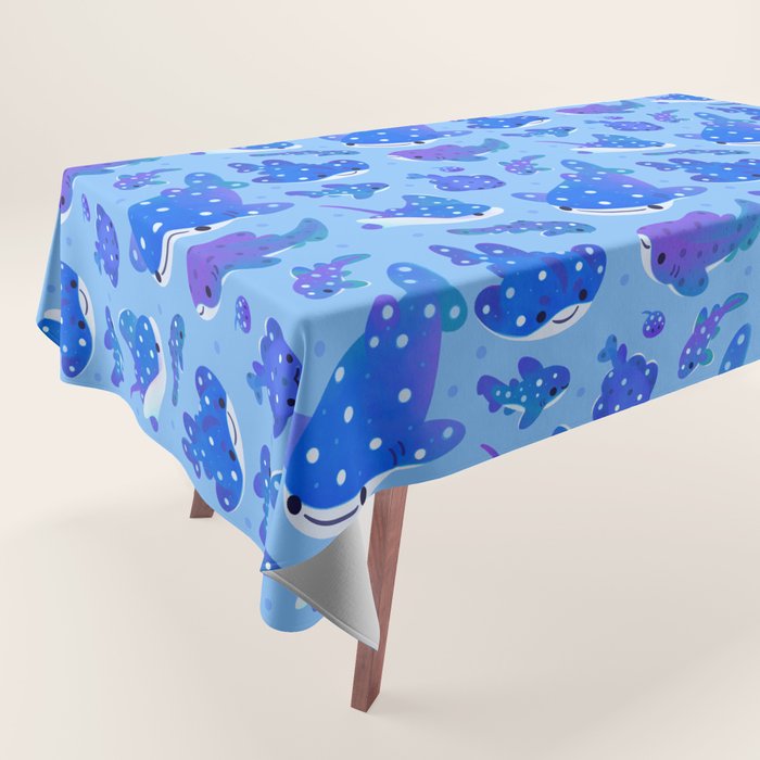 Polka dot shark Tablecloth Gallery Image 1