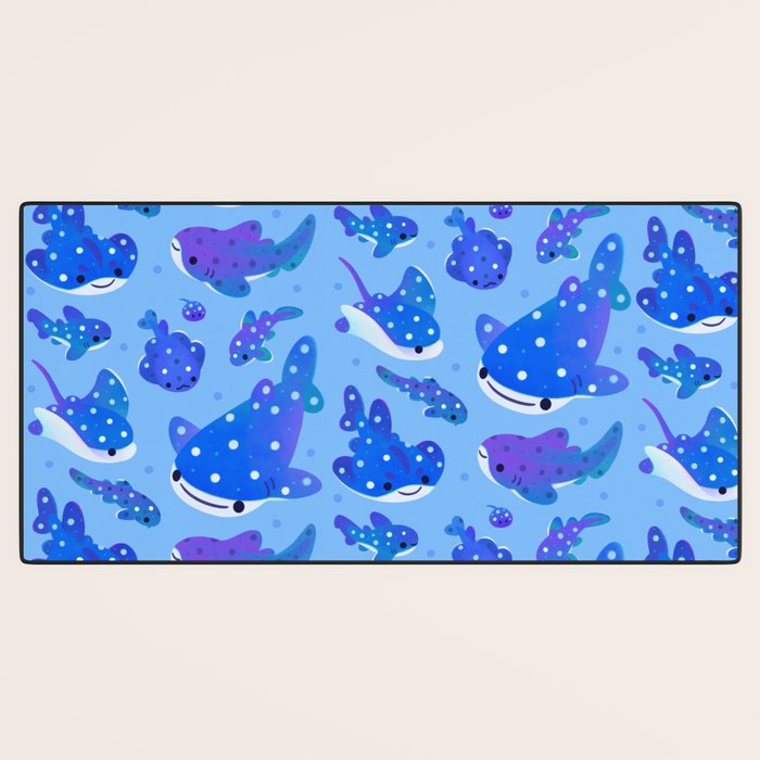 Polka dot shark Desk Mat Gallery Image 3