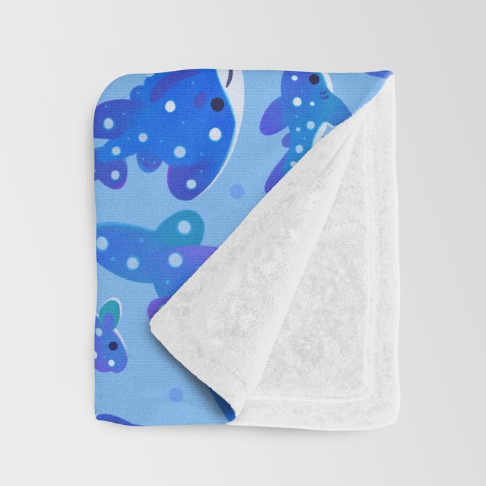 Polka dot shark Throw Blanket Gallery Image 3