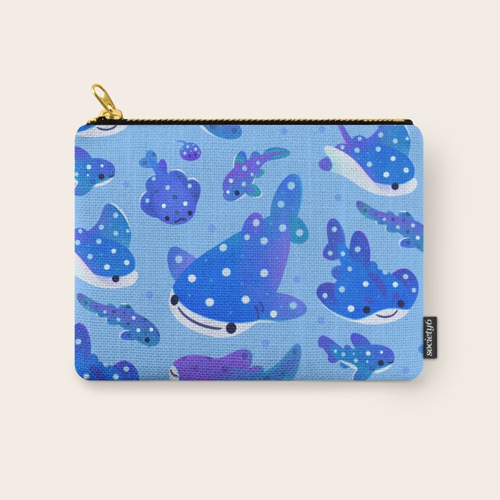 Polka dot shark Carry All Pouch Gallery Image 1