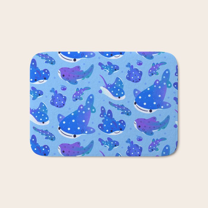 Polka dot shark Bath Mat Gallery Image 1