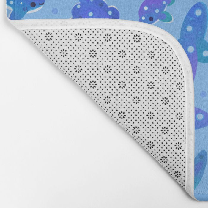 Polka dot shark Bath Mat Gallery Image 2