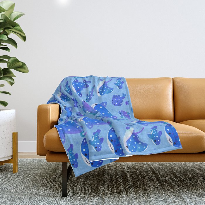 Polka Dot Shark Throw Blanket