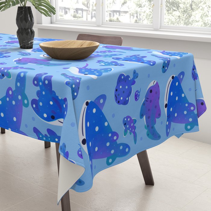 Polka dot shark Tablecloth Gallery Image 3