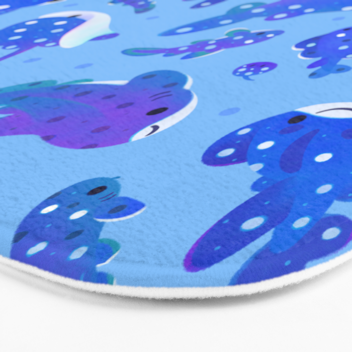 Polka dot shark Bath Mat Gallery Image 3