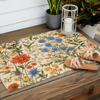 Countryside Bloom Arcane Floral Garden Outdoor Rug Gallery Image 2