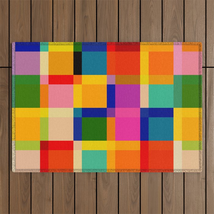 Colorful Windows Outdoor Rug Gallery Image 1