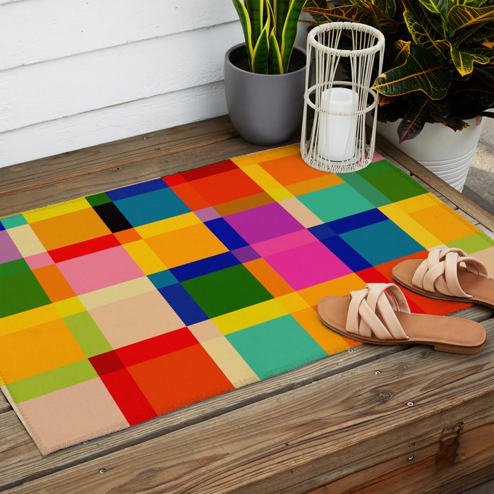 Colorful Windows Outdoor Rug Gallery Image 2
