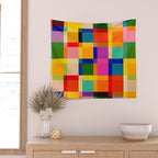Colorful Windows Wall Tapestry Gallery Image 2