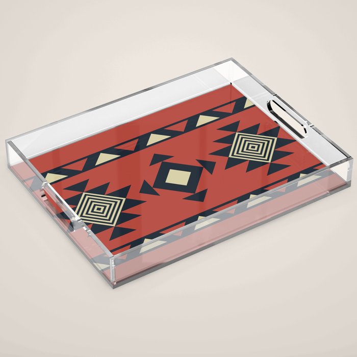 Aztec pattern Acrylic Tray Gallery Image 1
