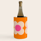 Retro Blossom - orange pink Wine Chiller Gallery Image 2