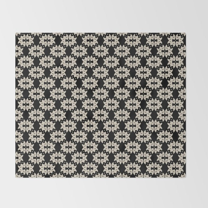 Tribal Geometric Pattern Throw Blanket Gallery Image 2