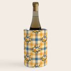 Country Retro Cottage Flowers plaid Wine Chiller Gallery Image 3