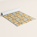 Country Retro Cottage Flowers plaid Yoga Mat Gallery Image 2