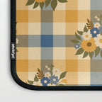 Country Retro Cottage Flowers plaid Laptop Sleeve Gallery Image 3