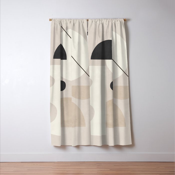Abstract Minimal Shapes 25 Window Curtain Gallery Image 3