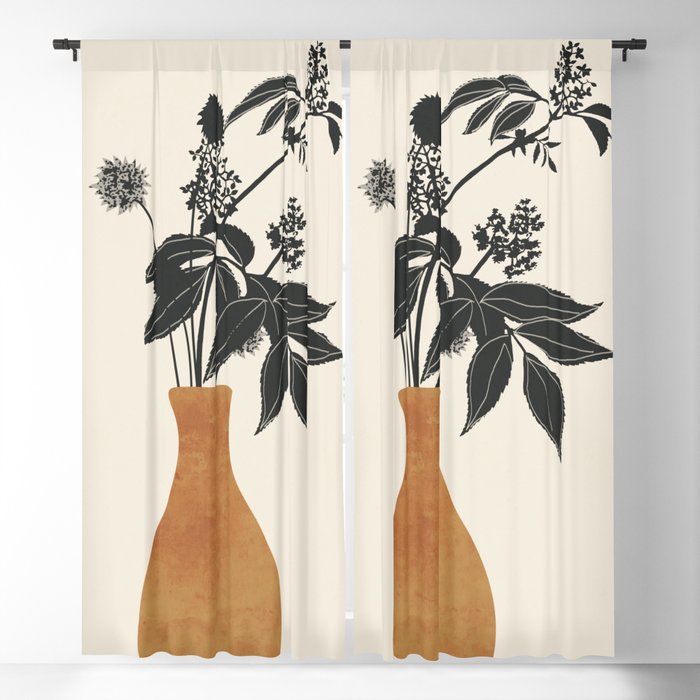 Minimal Abstract Art Vase Plant Window Curtain Gallery Image 5