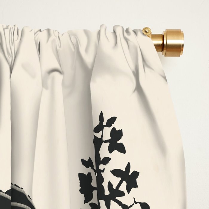 Minimal Abstract Art Vase Plant Window Curtain Gallery Image 2