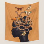 Snake and Butterflies Wall Tapestry Gallery Image 4