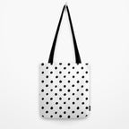 Hand Drawn Polka Dots â Black and White Ink Art Tote Bag Gallery Image 2