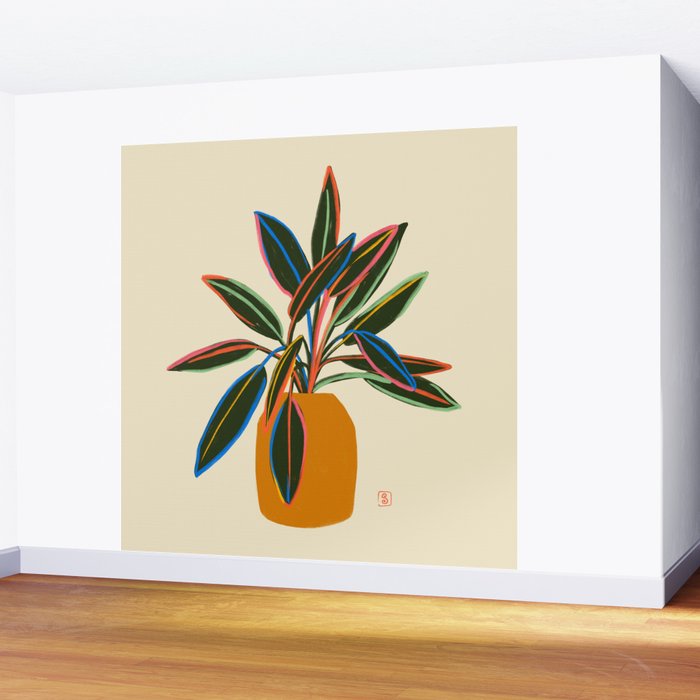 PLANT WITH COLOURFUL LEAVES  Wall Mural Gallery Image 2