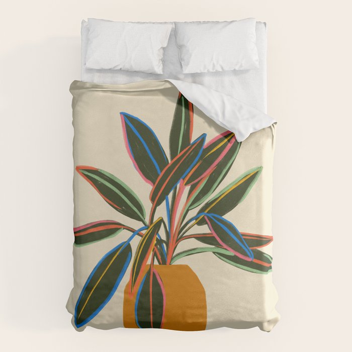 PLANT WITH COLOURFUL LEAVES  Duvet Cover Gallery Image 1