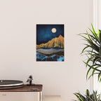 Midnight Desert Moon Poster Gallery Image 2