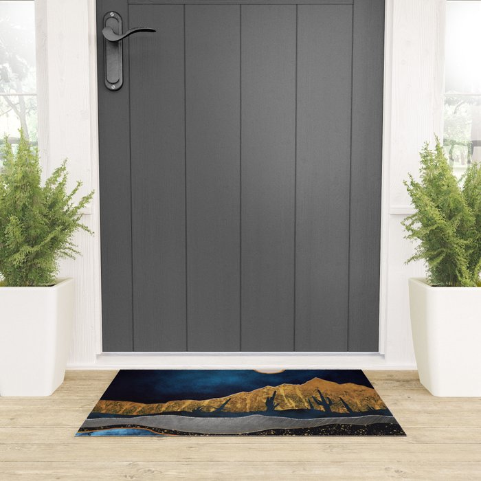 Midnight Desert Moon Welcome Mat Gallery Image 3