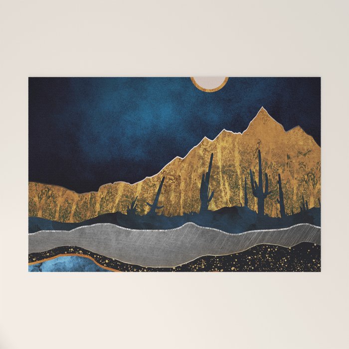 Midnight Desert Moon Welcome Mat Gallery Image 1