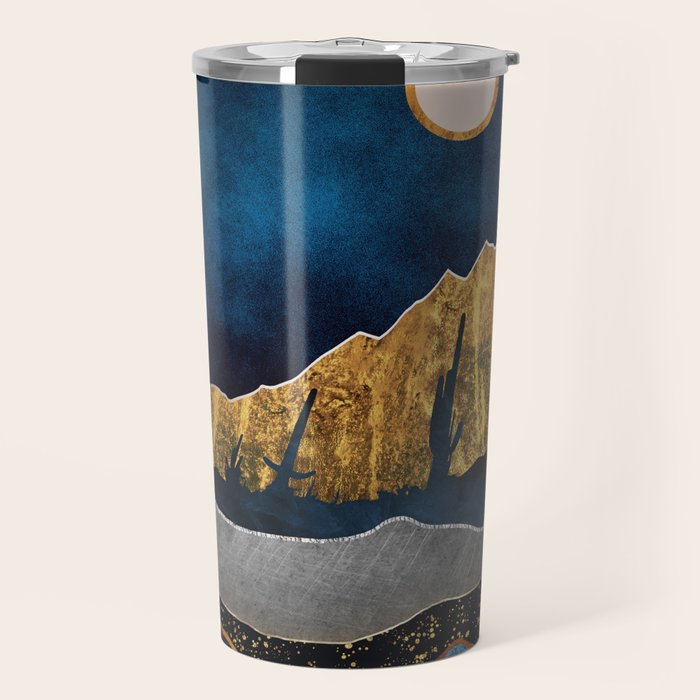 Midnight Desert Moon Travel Mug Gallery Image 1