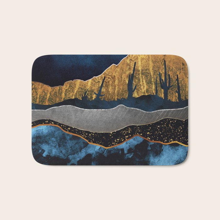 Midnight Desert Moon Bath Mat Gallery Image 1