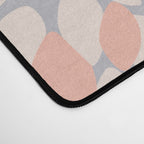 Flowers Abstract Print, Coral, Peach, Gray Desk Mat Gallery Image 4