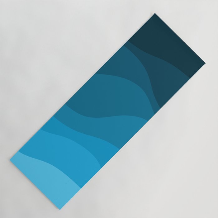 Blue wavy ocean Yoga Mat Gallery Image 1