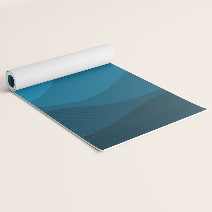 Blue wavy ocean Yoga Mat Gallery Image 2
