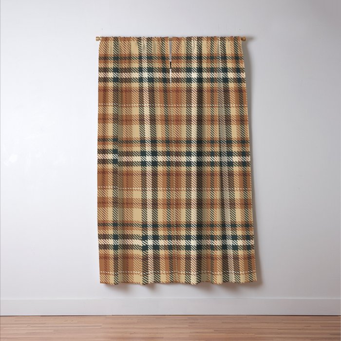 Cozy Autumn Plaid Window Curtain Gallery Image 3