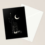 Talking to the Moon - Black and White Stationery Card Gallery Image 2