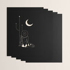 Talking to the Moon - Black and White Wrapping Paper Gallery Image 3