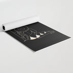 Talking to the Moon - Black and White Yoga Mat Gallery Image 2