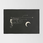 Talking to the Moon - Black and White Rug Gallery Image 2