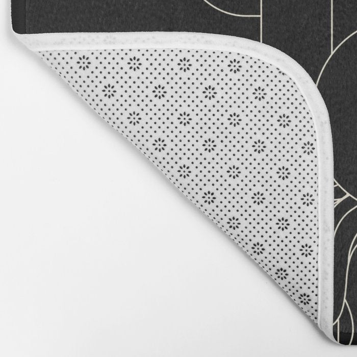 Talking to the Moon - Black and White Bath Mat Gallery Image 2